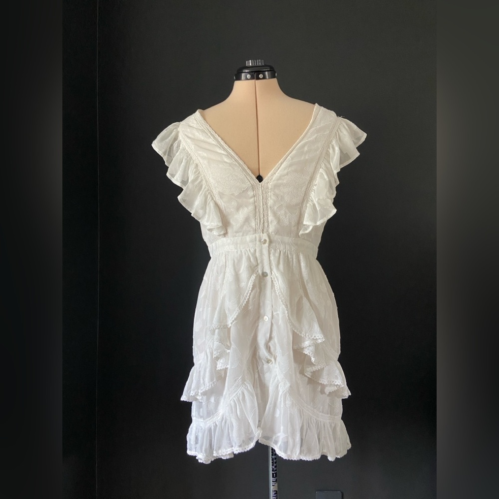 Salt water luxe White Ruffle Dress